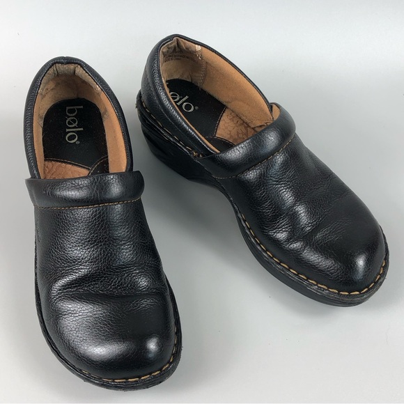 Bolo Women’s Black Slip On Clogs Size 8 - Picture 3 of 12